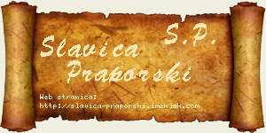 Slavica Praporski vizit kartica